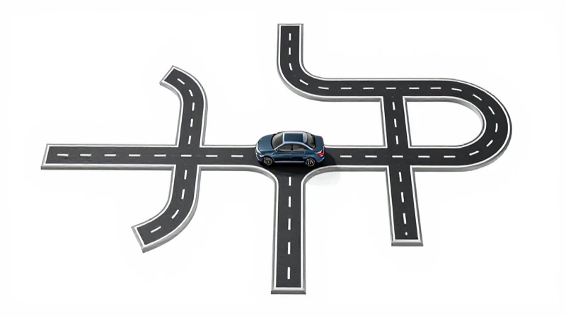 Cómo comprender la distancia entre dos puntos en un mapa 6 Un coche viaja por carretera a plena luz