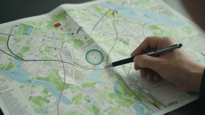 Cómo comprender la distancia entre dos puntos en un mapa 7 Mapas digitales con iluminación cinematográfica suave