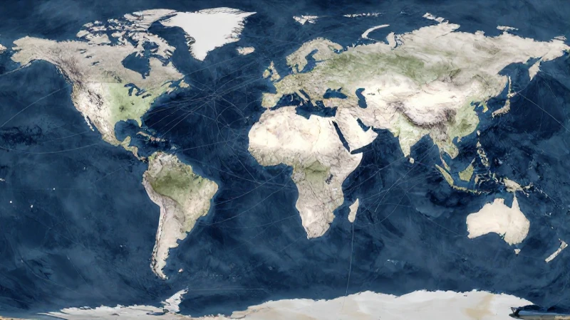 Mapa cultural global con luz suave