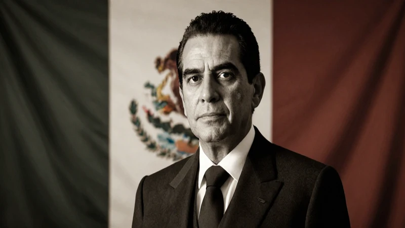 Retrato de Obregón con bandera mexicana