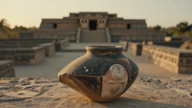 Cuál es la línea del tiempo de la cultura mixteca 8 Fragmento de cerámica mixteca bajo luz dorada