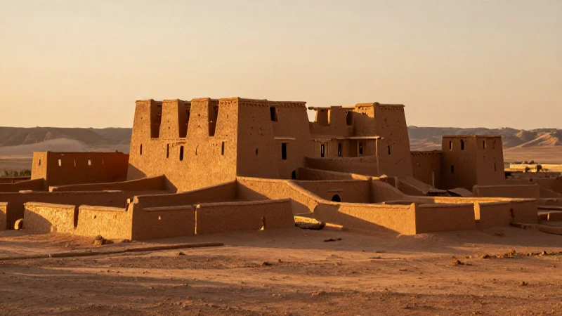 La línea del tiempo de Oasisamérica: Culturas y Economía 3 Paisaje árido, antiguas construcciones y luz dorada
