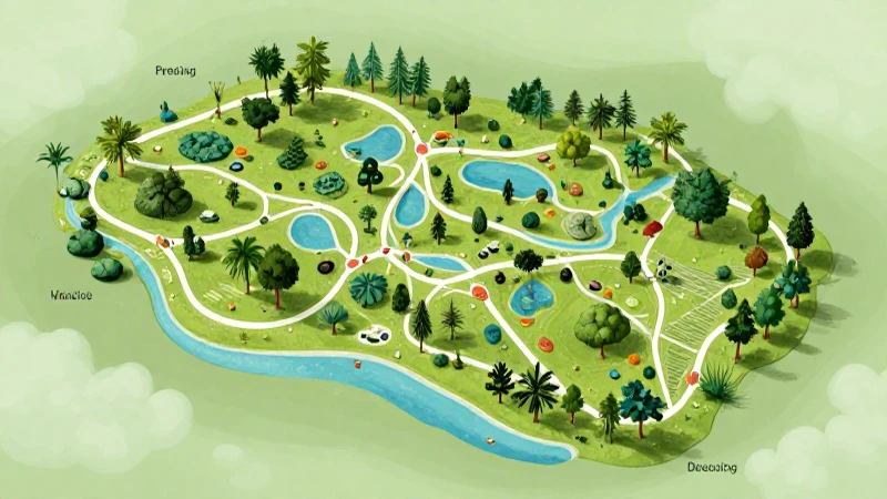 Mapa ecológico detallado con luz natural