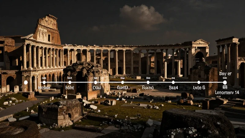 Imperios antiguos, ruinas romanas, luz dramática