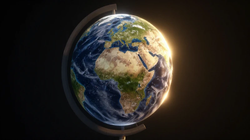 Planeta Tierra iluminado dramáticamente