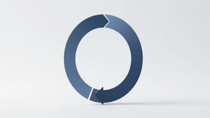 Ejemplo de organigrama circular eficiente y visual 4 Diagrama circular limpio con iluminación suave