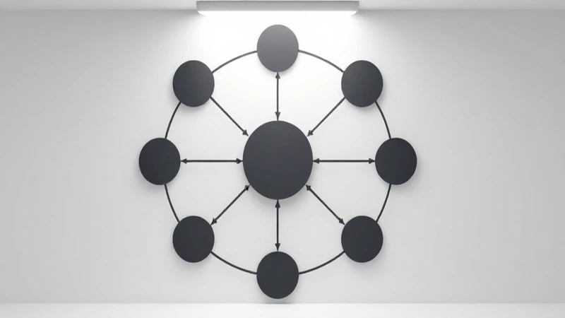 Ejemplo de organigrama circular eficiente y visual 5 Organigrama circular minimalista con luz suave