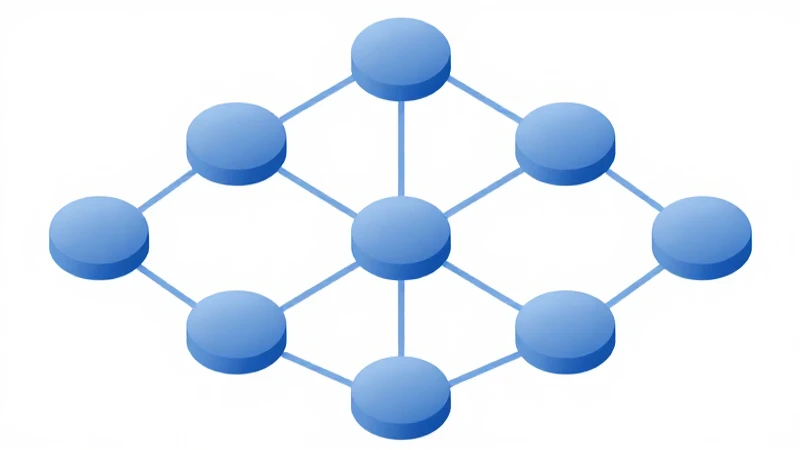 Ejemplos de Organigramas: Estructuras Organizacionales 2026 4 Diagrama vectorial isométrico con nodos interconectados
