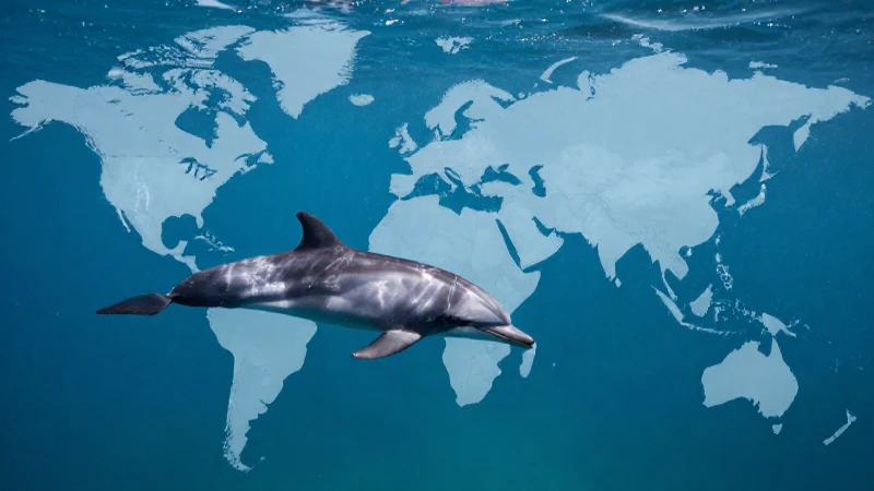 Cuál es el mensaje del Mapa Conceptual de 'El Delfín' 4 Delfines nadan en océano azul estilizado