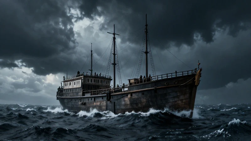 Arca de Noé, tormenta, luz dramática cinematográfica