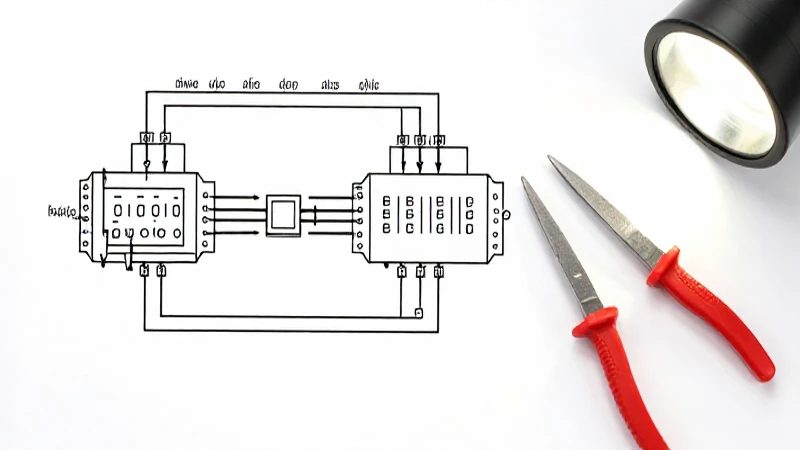 Diagrama eléctrico profesional, limpio e iluminado