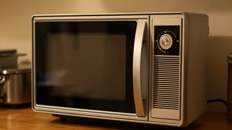 Cómo han cambiado los electrodomésticos con el tiempo 5 Microondas antiguo evoca nostalgia cálida