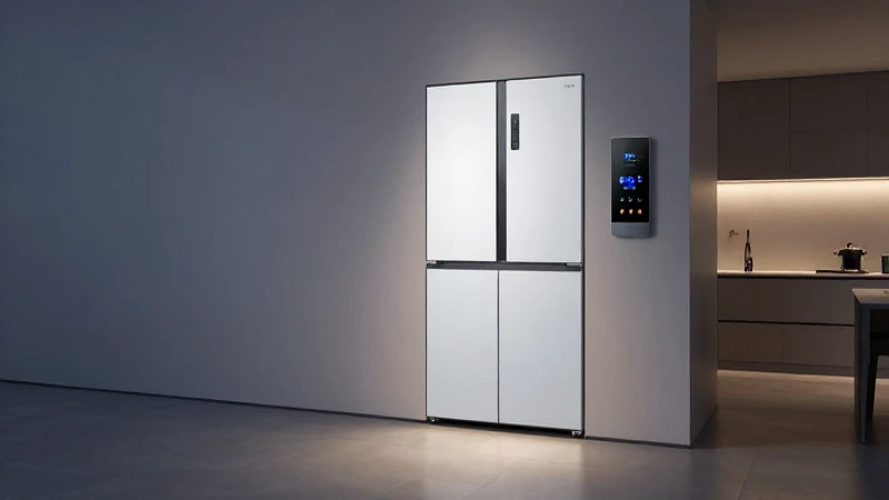 Cómo han cambiado los electrodomésticos con el tiempo 7 Refrigerador inteligente con diseño minimalista y moderno