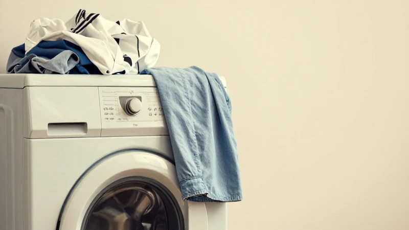 La evolución de la lavadora: una línea de tiempo histórica 9 Lavadora antigua con ropa blanca retro