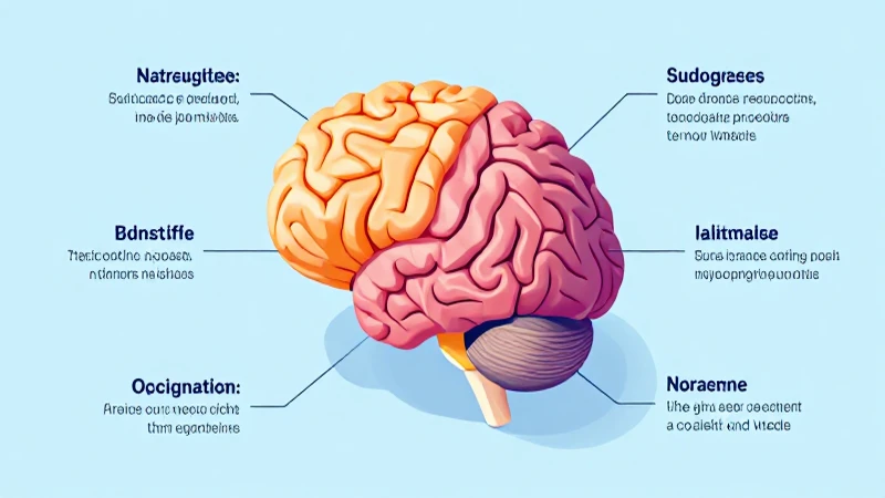 Esquema cerebral detallado e isométrico, vibrante