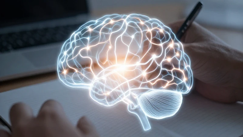Cerebro iluminado con red neuronal detallada