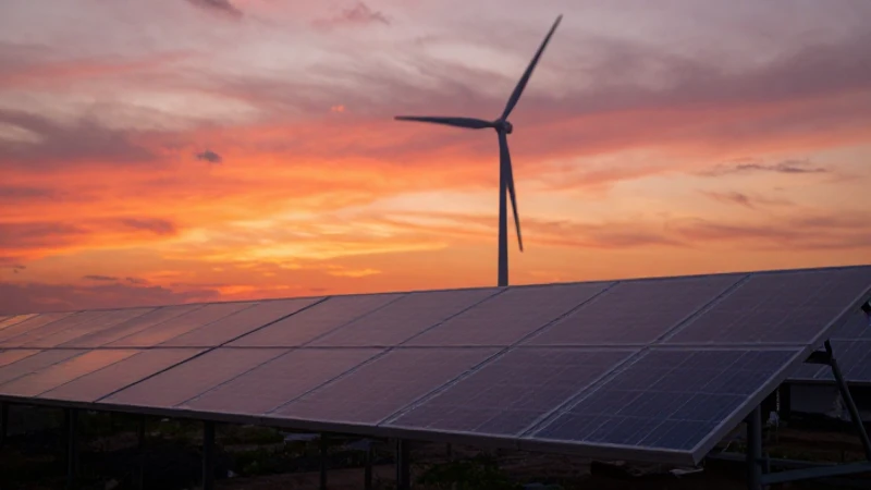 Energía renovable al atardecer, capturado con arte