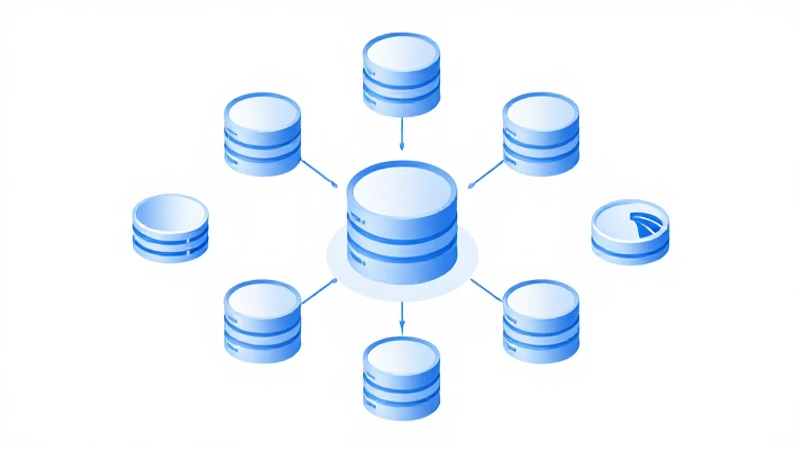 Ilustración profesional esquemática de modelo de base datos