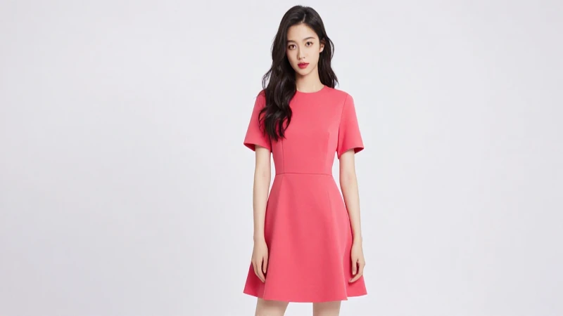 Joven con vestido moderno y colores vivos