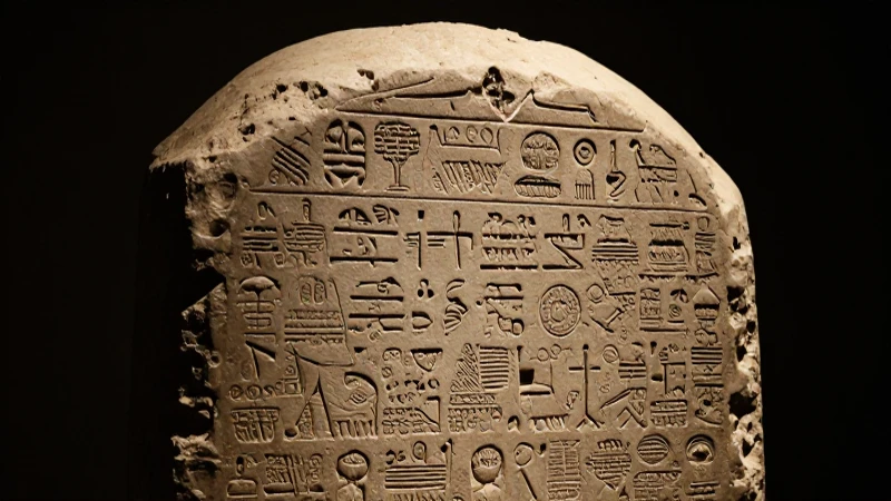 Estela de Hammurabi revela escritura cuneiforme antigua