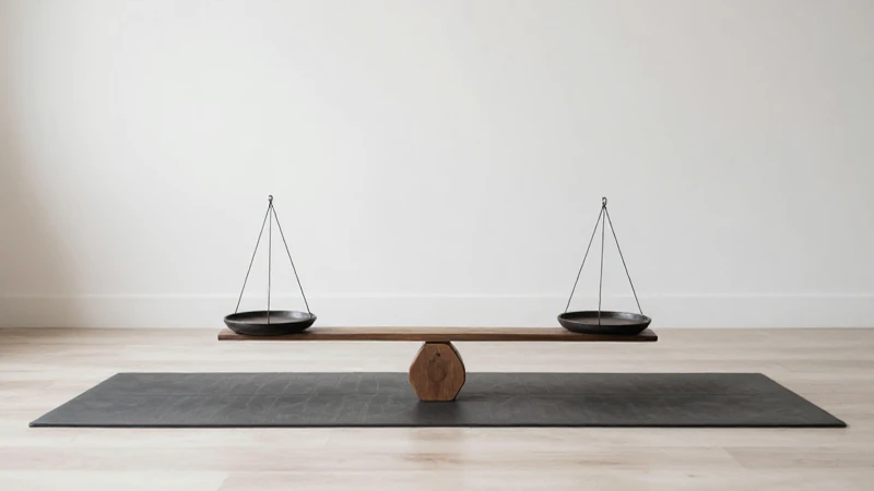 Esquema equilibrio 4 Escala equilibrada, yoga y luz minimalista