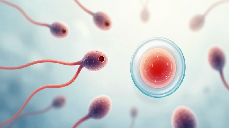 Ilustración científica detallada mostrando espermatozoides