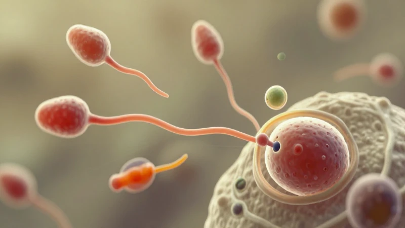 Ilustración científica detallada del esperma