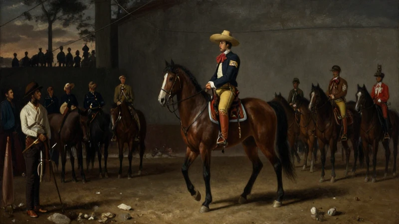 Revolucionario mexicano a caballo, óleo histórico