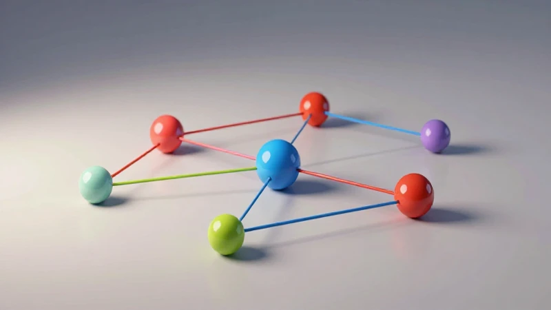 Diagrama colorido con nodos interconectados