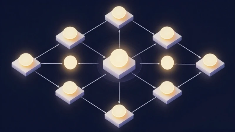 Diagrama isométrico con nodos interconectados