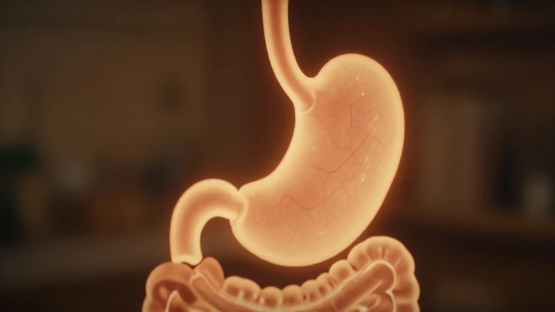 Digestivo humano brillante, iluminado cinematográficamente