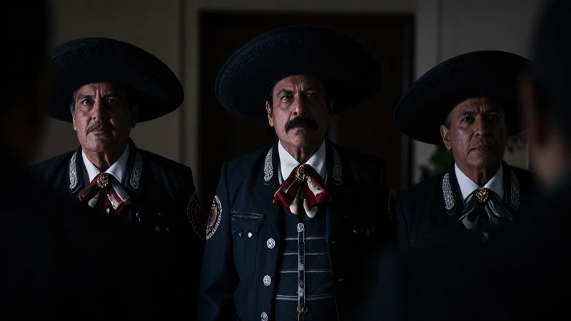 Líderes del cártel: ambiente oscuro y cinematográfico