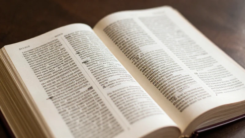 Biblia antigua, iluminada por cálida luz