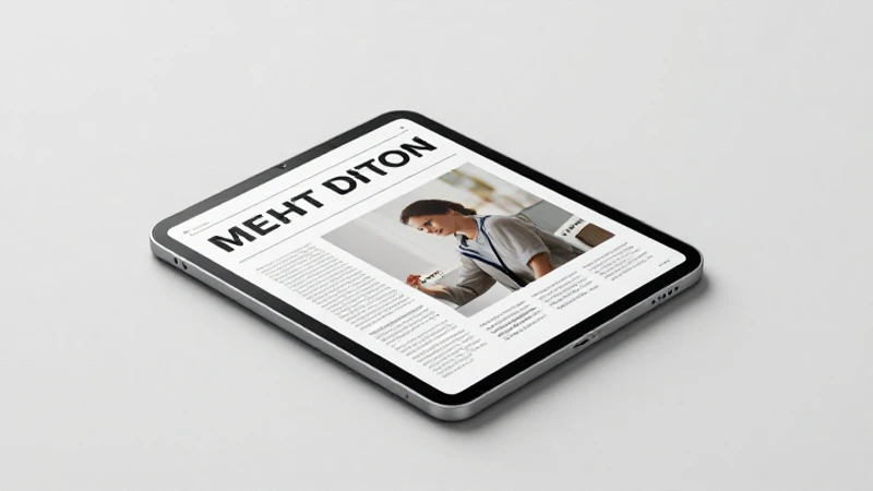 Portada minimalista moderna para revista digital