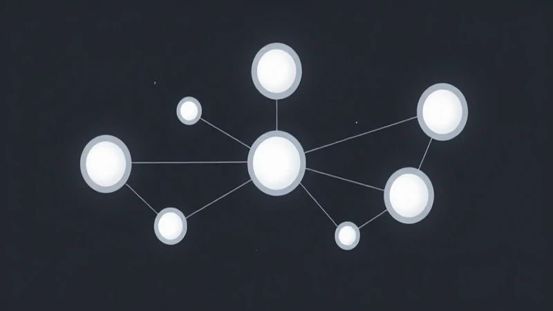 Diagrama vectorial plano con nodos interconectados