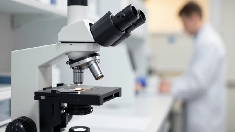 Fotografía profesional del laboratorio con microscopio