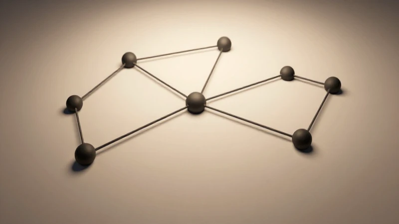 Diagrama minimalista con nodos iluminados desde arriba