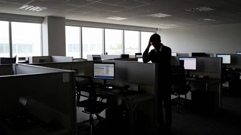 Ejemplo de organización lineal: qué es y cómo se aplica 5 Espacio de oficina, frustración, sombras dramáticas