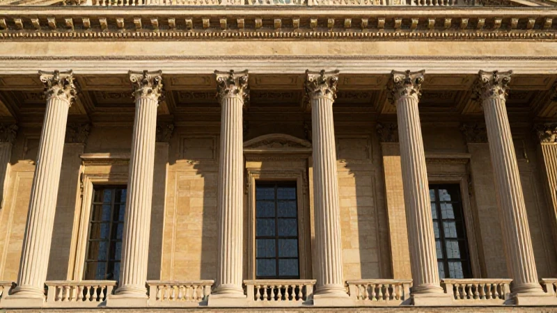 Estructuras: Línea de tiempo de la historia arquitectónica 7 Fachadas renacentistas con columnas y luz dorada