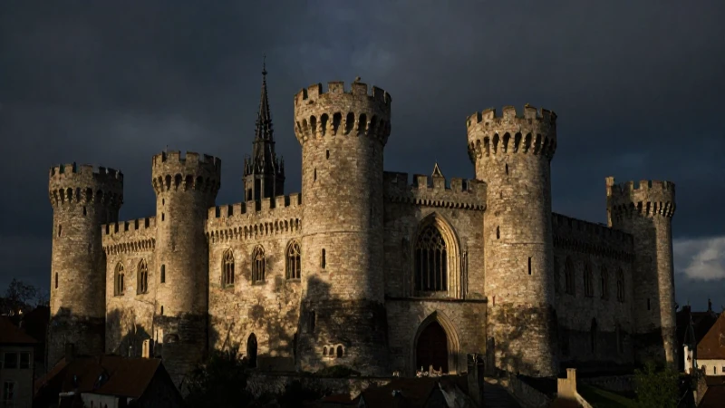 Estructuras: Línea de tiempo de la historia arquitectónica 6 Castillo gótico cinematográfico con luz dramática