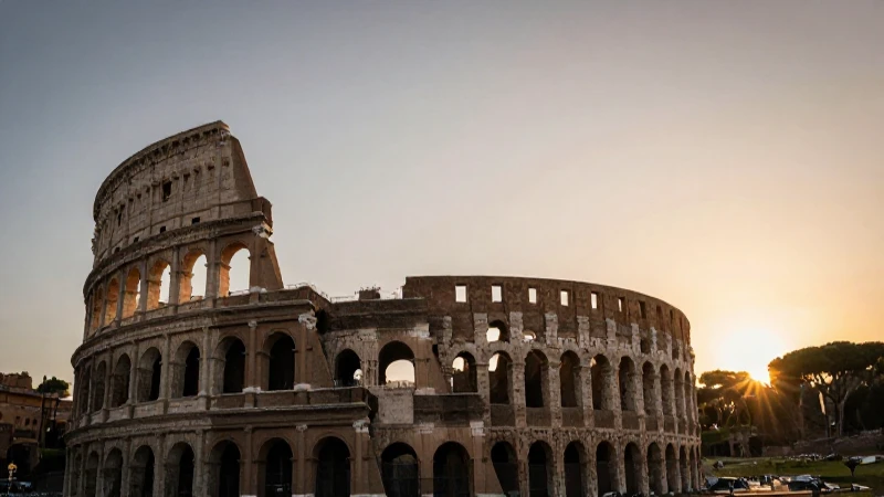 Etapas de Roma: Descubre la línea de tiempo de su historia 9 Ruinas del Foro Romano al atardecer dorado