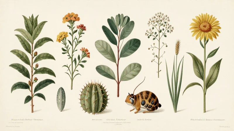 Cuál es la evolución de la biología a lo largo del tiempo 3 Ilustración botánica vintage con luz suave