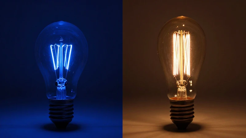 Contraste dramático: LED vs filamento simétrico