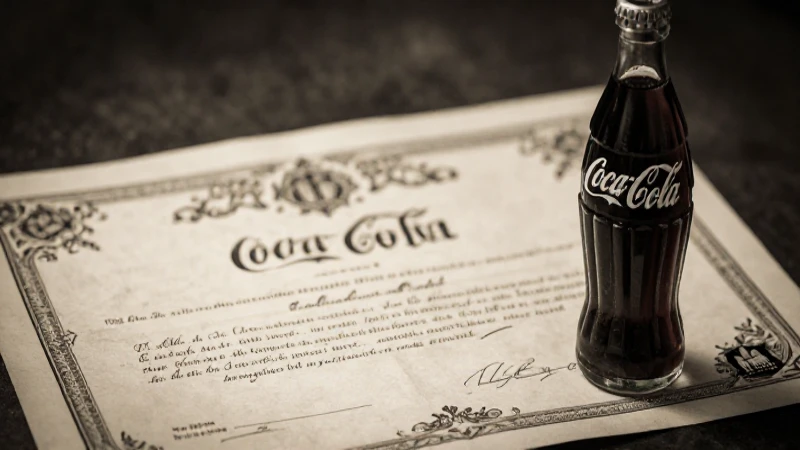 Botella vintage Coca-Cola, elegancia cinematográfica sepia