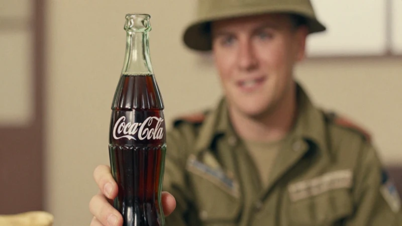 Soldado americano con Coca-Cola, estilo años 40