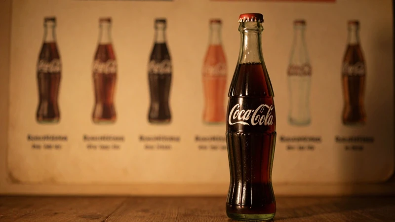 Botella Coca-Cola vintage en iluminación cinematográfica