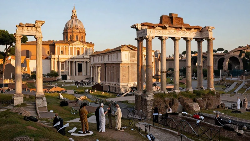 Cómo ha evolucionado la democracia a lo largo de la historia 3 Ruinas del Foro Romano al atardecer