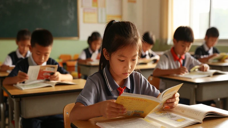 Niños leen libros bajo luz dorada