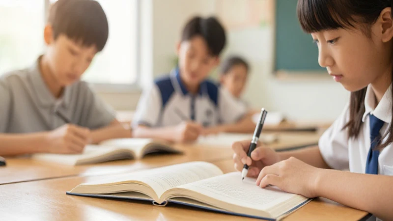 Estudiantes aprenden con libro abierto e ilustración