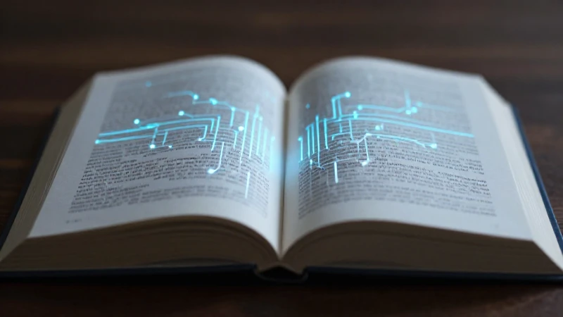 Cuál es la evolución de la literatura a través del tiempo 12 Libro abierto con circuitos brillantes hiperrealistas